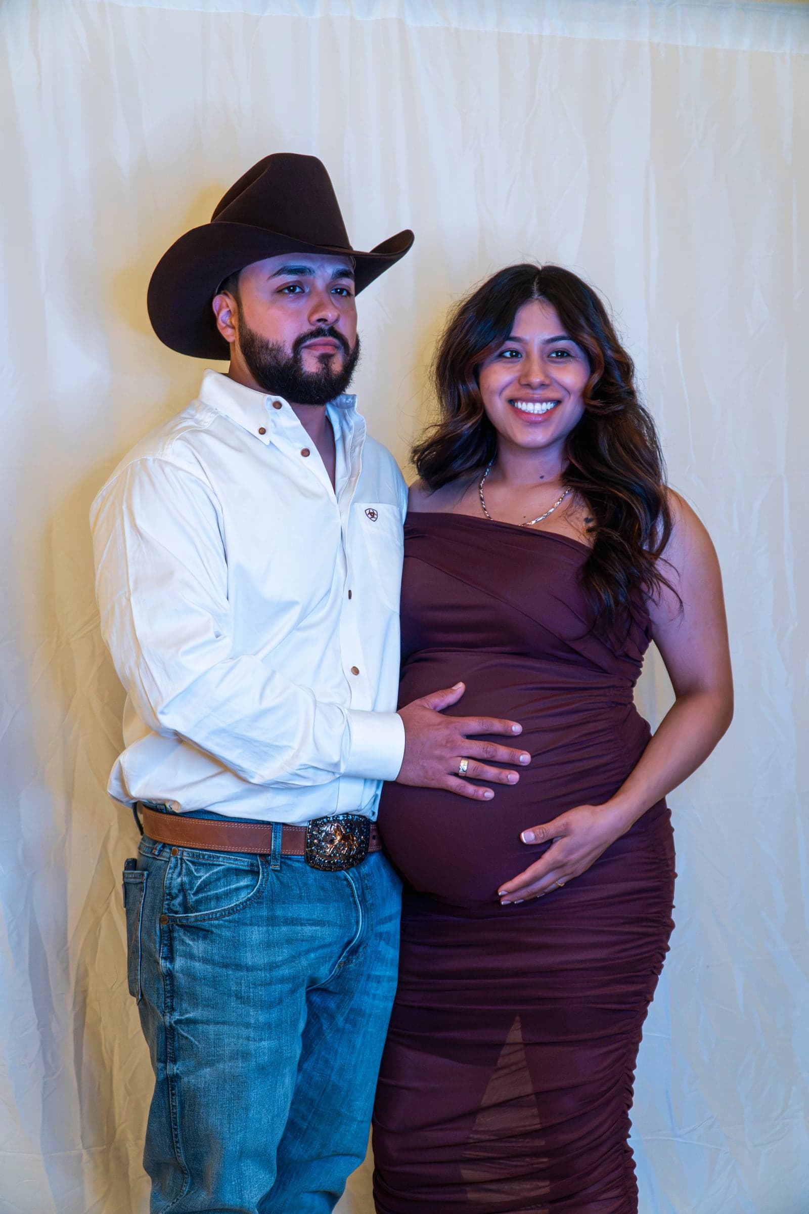 A couple posing together during the celebration